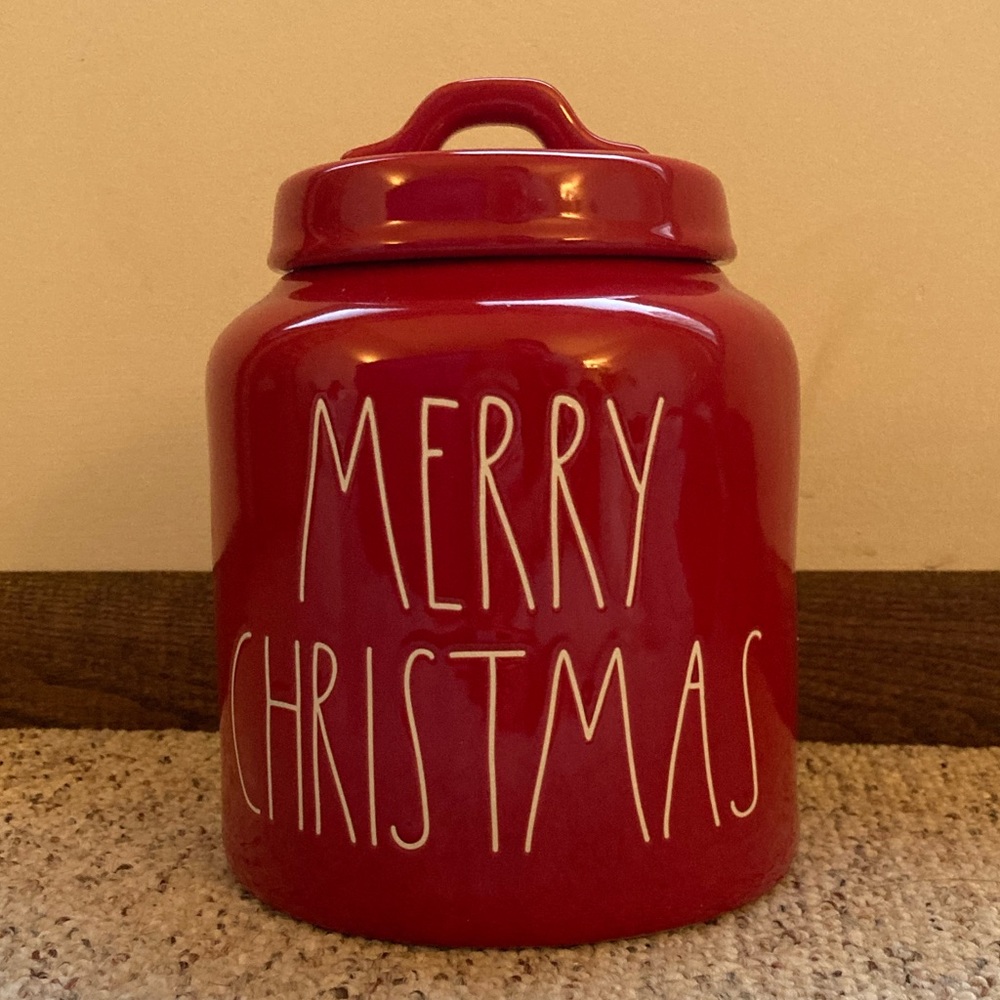 Rae Dunn Red Merry Christmas Canister 🎄❤️